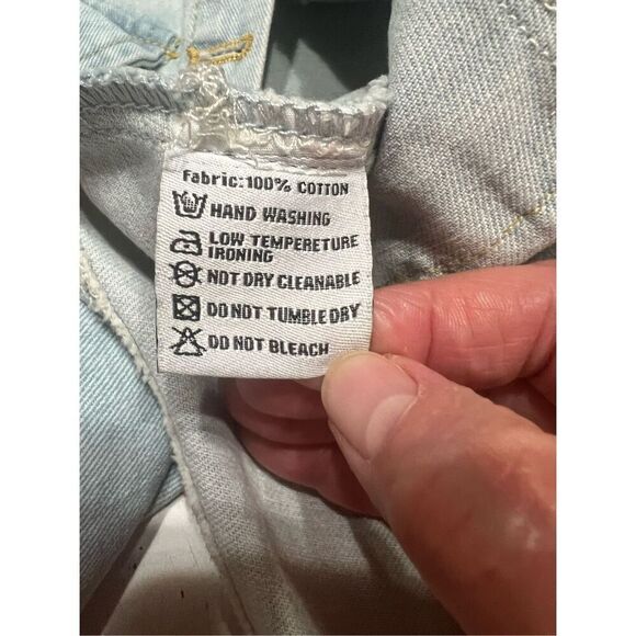 Tanming distressed Women’s Denim Jacket Sz XS  Cotton Blue NWOT - Picture 4 of 7